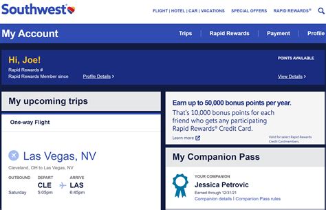 Sys Map Southwest Air Southwest Airlines Companion Pass