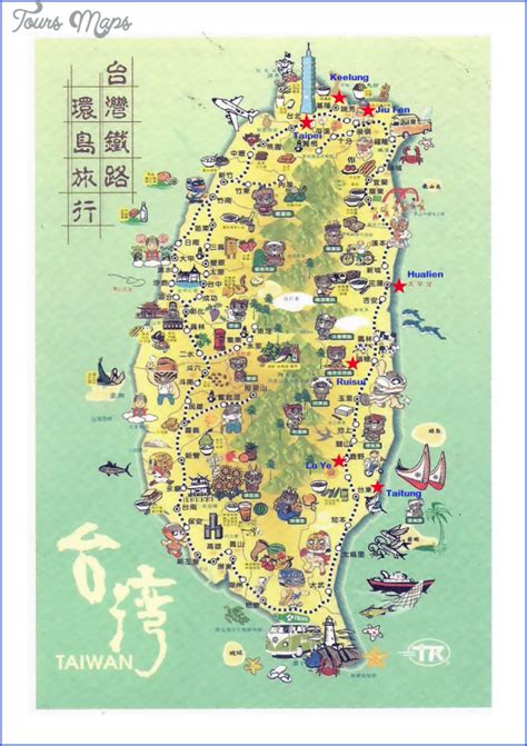 Taiwan Map Tourist Attractions Toursmaps Com