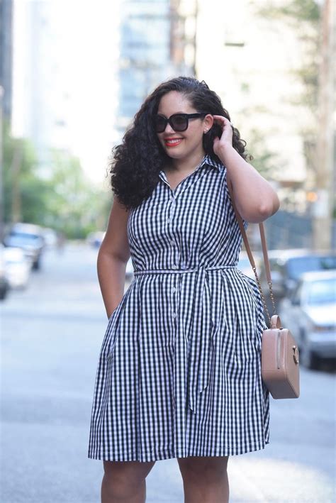 Tanesha Awasthi A Plus Size Girl With Curves Wearing A Gingham Print