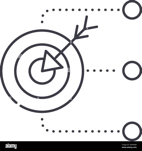 Target Location Icon Linear Isolated Illustration Thin Line Vector