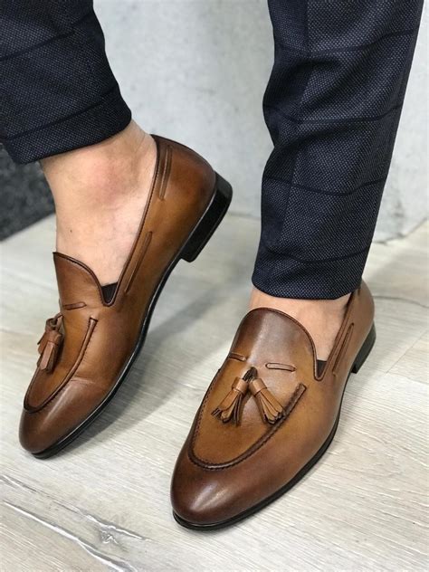 Tassel Leather Brown Loafers Brown Shoes Outfit Loafers Men Outfit