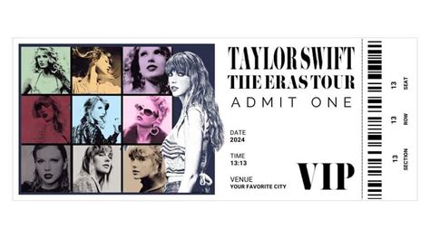 Taylor Swift Eras Tour Printable Ticket