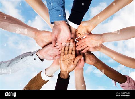 Team Spirit Business Huddle People Diversity Group Together Stock