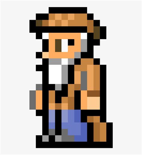 Terraria Merchant Merchant Pixel Art Terraria Png Image Transparent