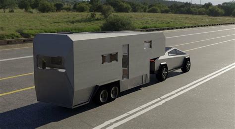 Tesla Cybertruck Trailer Render Is A Glimpse At A Futuristic Tiny Hous