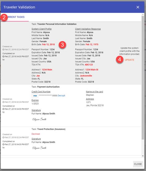 Tess Documentation Client Portal Travel Authorization