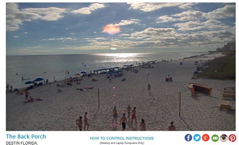 The Back Porch Destin Florida Gulf Coast Beach Cams October 6