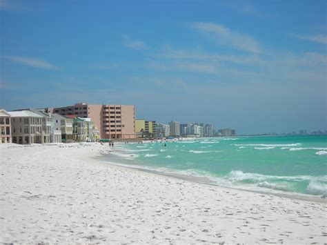 The Beach In Destin Fl Looking East From The Jetty On Holiday Isle