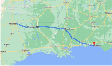 The Best Route For A Dallas To Destin Road Trip Getjerry Com