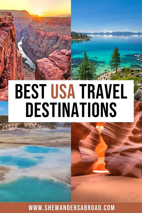 The Best Usa Travel Destinations With Text Overlay