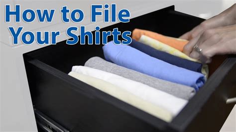 The Best Way To Fold Shirts Closet Organizing 101 Youtube