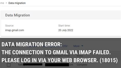 The Connection To Gmail Via Imap Failed Please Log In Via Your Web