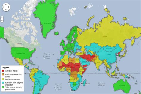 The Countries With The Most Travel Warnings From The Us And Canada Skift