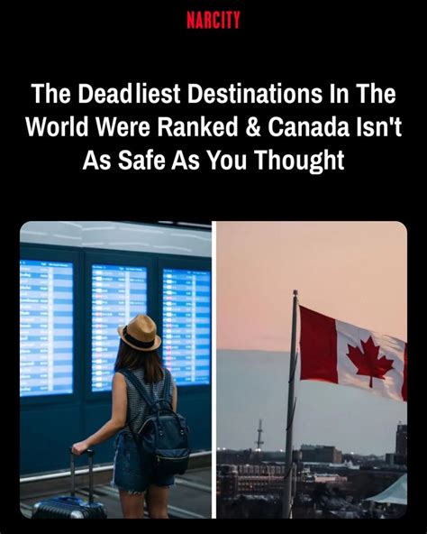 The Deadliest Destinations In The World Were Ranked Amp Canada Isn Amp 39 T As Safe As You Thought Narcity