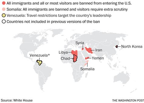 The Eight Countries In Trump S New Travel Ban Washington Post