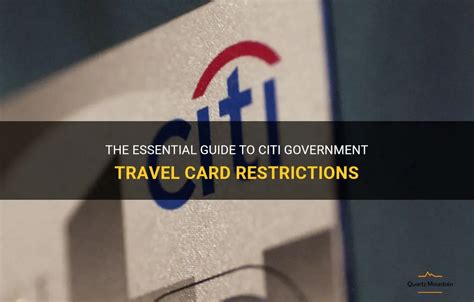 The Essential Guide To Citi Government Travel Card Restrictions