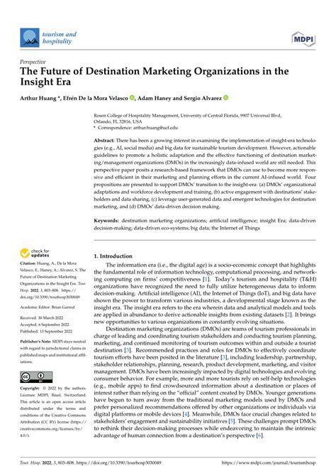 The Future Of Destination Marketing Organizations In The Insight Era