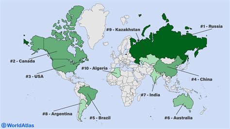 The Largest Countries In The World Worldatlas