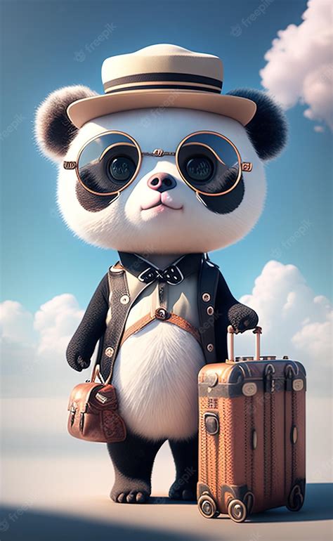 The Panda Tourist Illustration Showcases An Adorable Bear With Travel