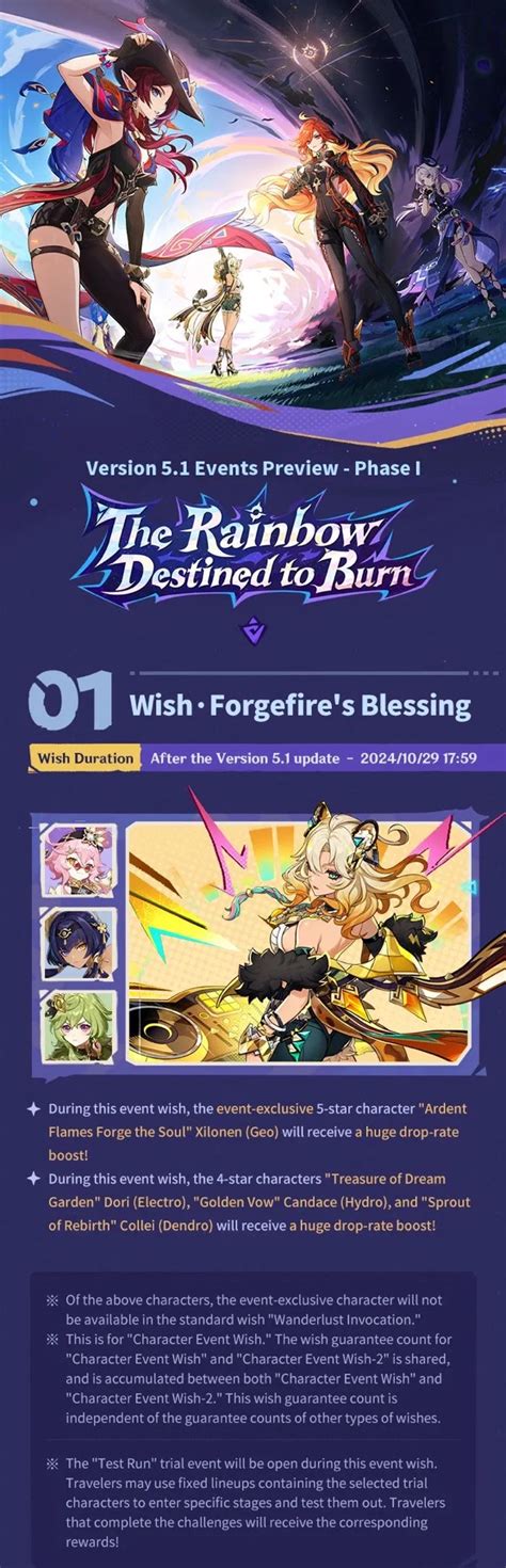 The Rainbow Destined To Burn Version 5 1 Events Preview Phase I