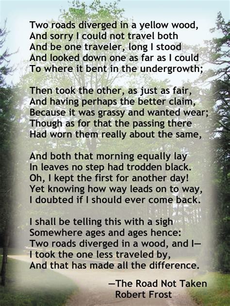 Robert Frost The Road Less Traveled