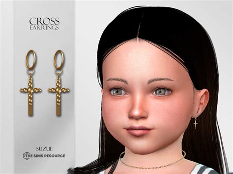 The Sims Resource Cross Earring Toddler