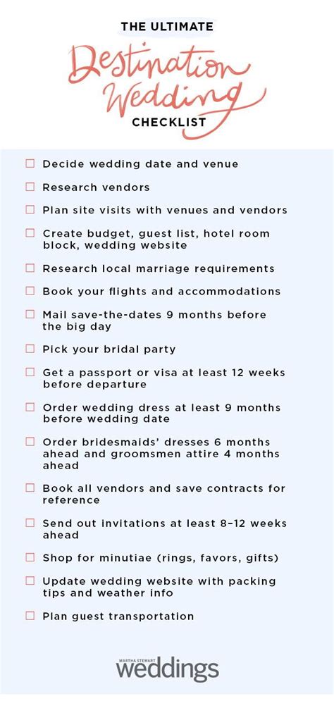 The Ultimate Destination Wedding Planning Checklist Destination