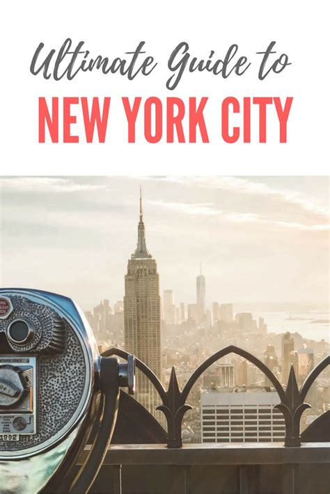 The Ultimate New York Travel Guide With Text Overlay That Reads The