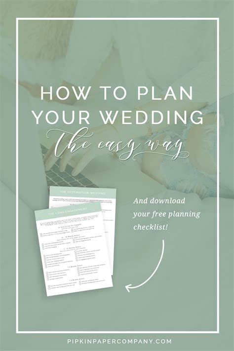 The Ultimate Wedding Planning Checklist Pipkin Paper Company