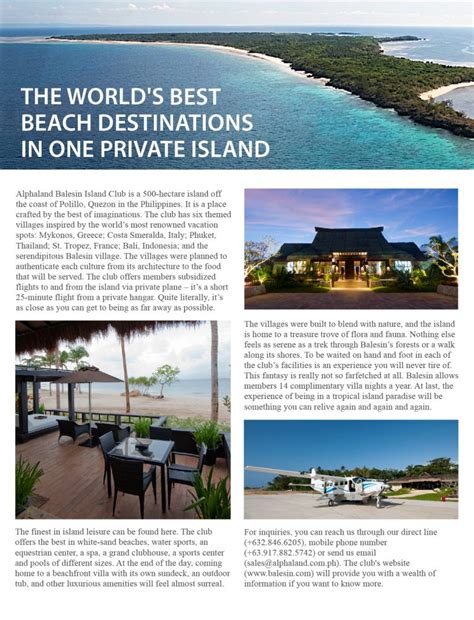 The World S Best Beach Destinations In One Private Island Balesin