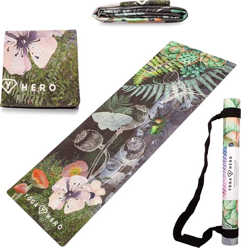 Thin Light Non Slip Travel Yoga Mat Eco Includes Carrying Strap Yoga