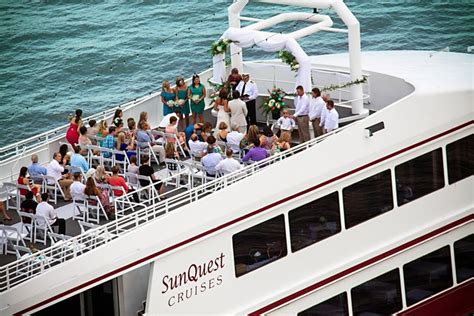 This Couple Cruised Through A Coastal Color Destin Florida Wedding On The Solaris Yacht Coastal