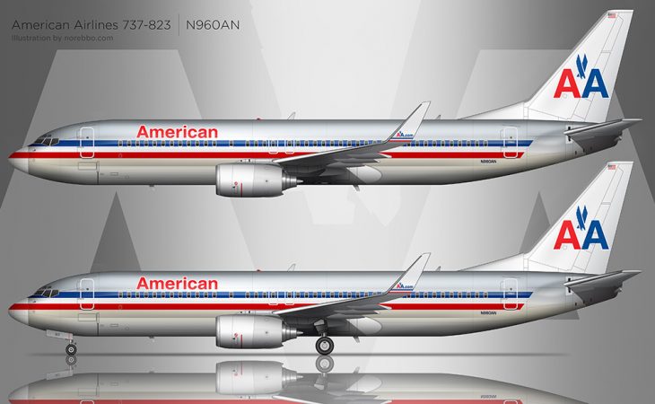 Three Generations Of American Airlines Livery From Bottom To Top An