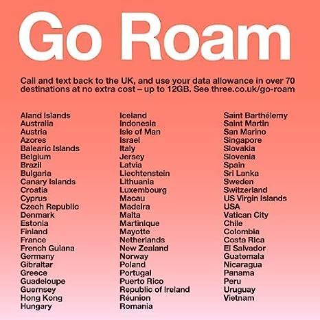 Three Go Roam 71 Destinations Countries Coverage Amp Roaming Fees