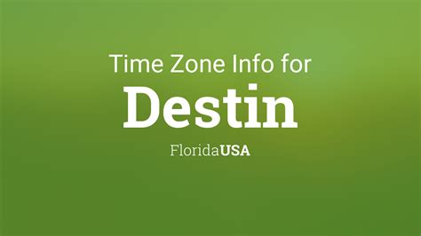 Time Zone Clock Changes In City Of Destin Florida Usa