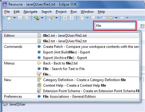 Tip Of The Day Eclipse Tips Quick Access Eclipsepedia