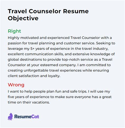 Top 16 Travel Counselor Resume Objective Examples