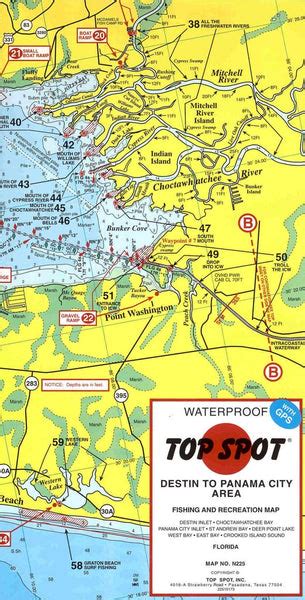 Top Spot Destin To Panama City Area Fishing And Recreation Map Andy