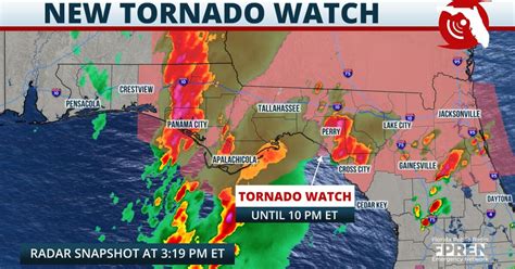 Tornado Watch Extends East Into The Florida Peninsula Wuwf