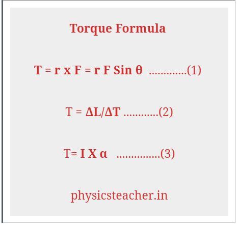 Torque Formula What Is Torque Calculation Derivation