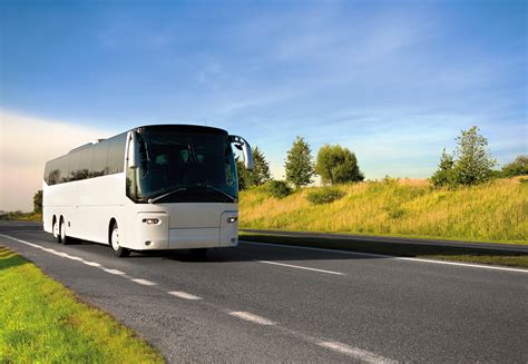 Tourist Bus Traveling Down A Major Highway Bus Bosch Service