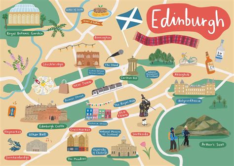 Tourist Map Of Edinburgh Scotland