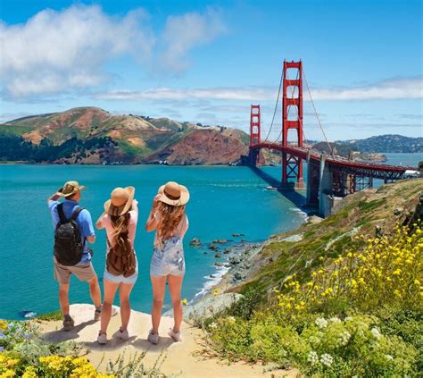 Tourists At Golden Gate Bridge Travel Off Path