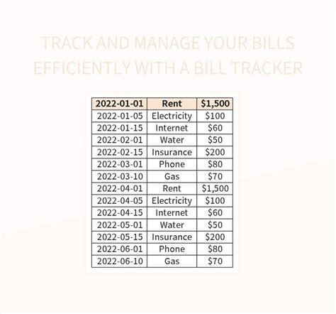 Track And Manage Your Bills Efficiently With A Bill Tracker Excel