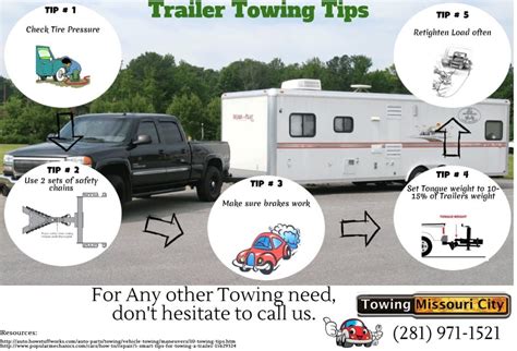 Trailer Towing Tips Infographic Towing Missouri Citytowing Missouri City