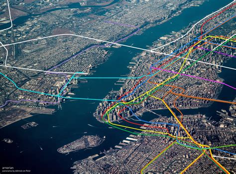 Transit Map Of The Day See The Nyc Subway System From Above Citylab