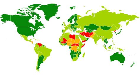 Travel Advisories According To The U S Department Of State R Mapporn