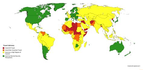 Travel Advisory According To The Government Of Canada 6300X3095 R Mapporn