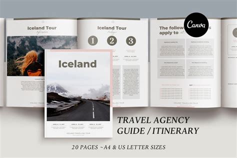 Travel Agency Guide Itinerary Template Blogger Ebook Etsy Canada