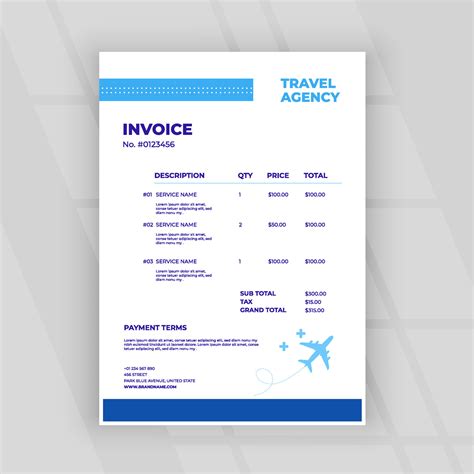 Travel Agency Invoice Template